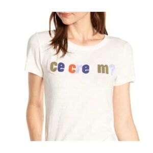 J. Crew Ice Cream T-shirt White Tee Medium